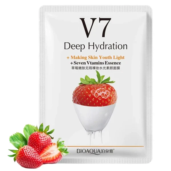 Bioaqua Sheet Mask V7 Deep Hydration Strawberry 30G