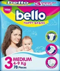 Bello Baby Diapers M-3 78P