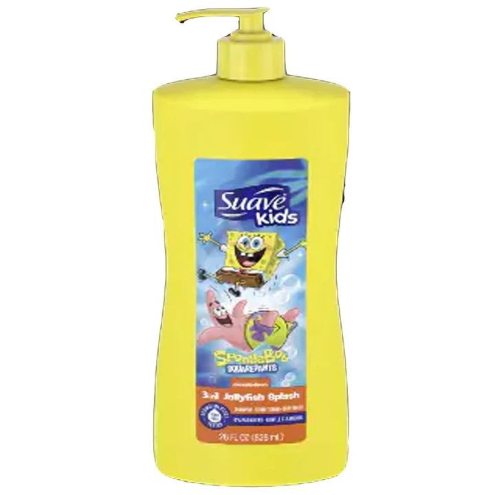 Suave Shampoo kids 3 in 1 yellow Spongebob 828ML