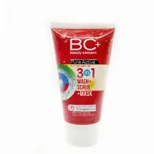 Bc + Facial Tube 3In1 Wash+Scrub +Mask 120ML