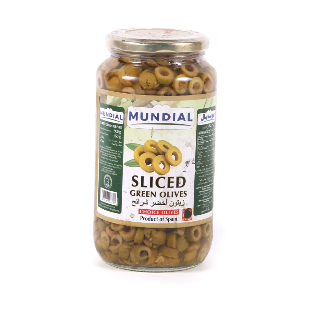 Mundial Olive Green Sliced 430G