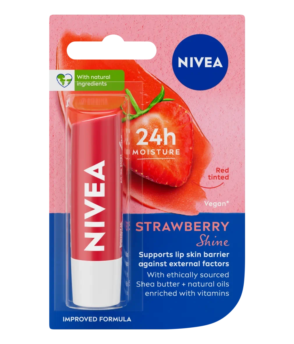 Nivea Lip Balm Strawberry Shine 4.8G