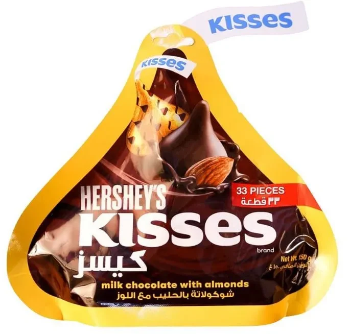 Hershey's Kisses Chocolate Pouch Milk Almonds 150G