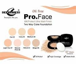 Christine Face Powder Pro-Face Two Way Cake Foundation Beige 02