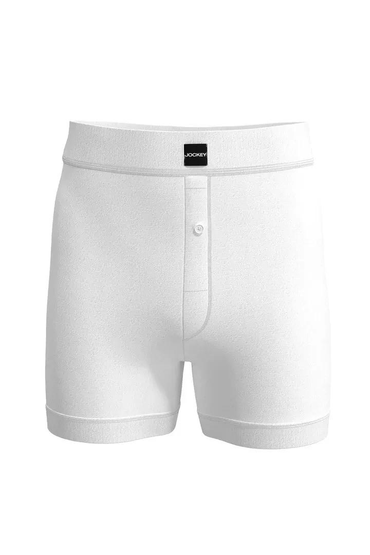 Jockey Knit Boxer Small 28-30 White