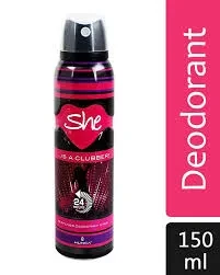 Hunca Deodorant Body Spray She Is A Clubber 150ML