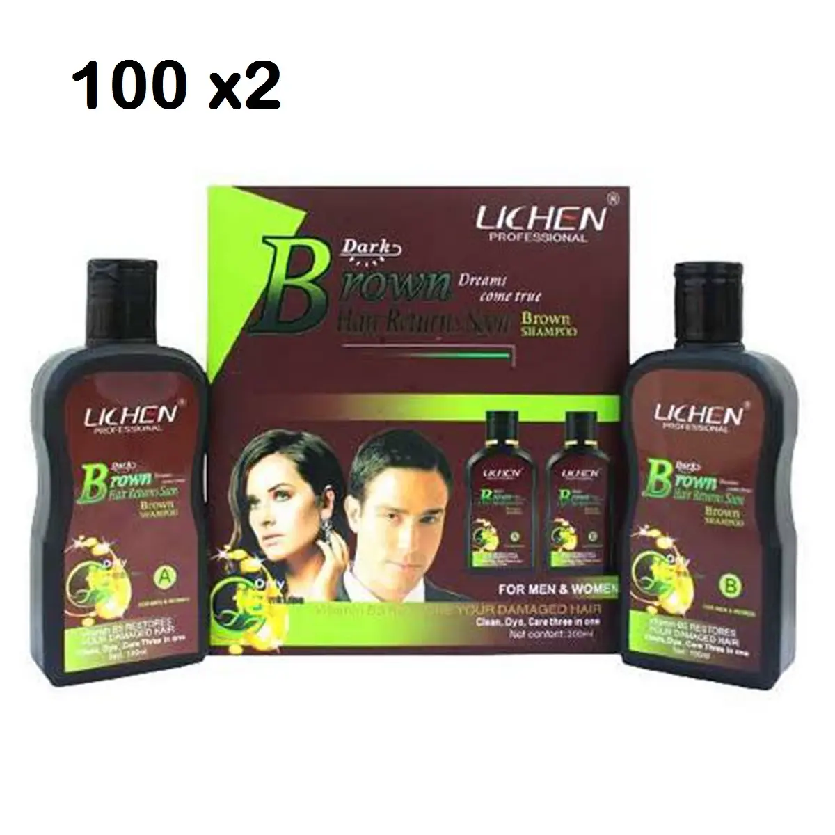 Lichen Color Shampoo Drak Brown 2 100Ml