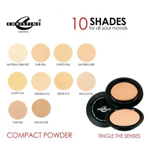 Christine Face Powder Compact Active Fade Peach 920