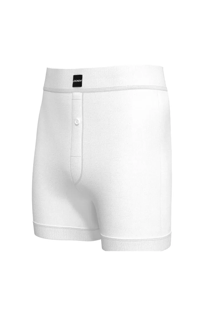 Jockey Knit Boxer X-Large 40-42 White