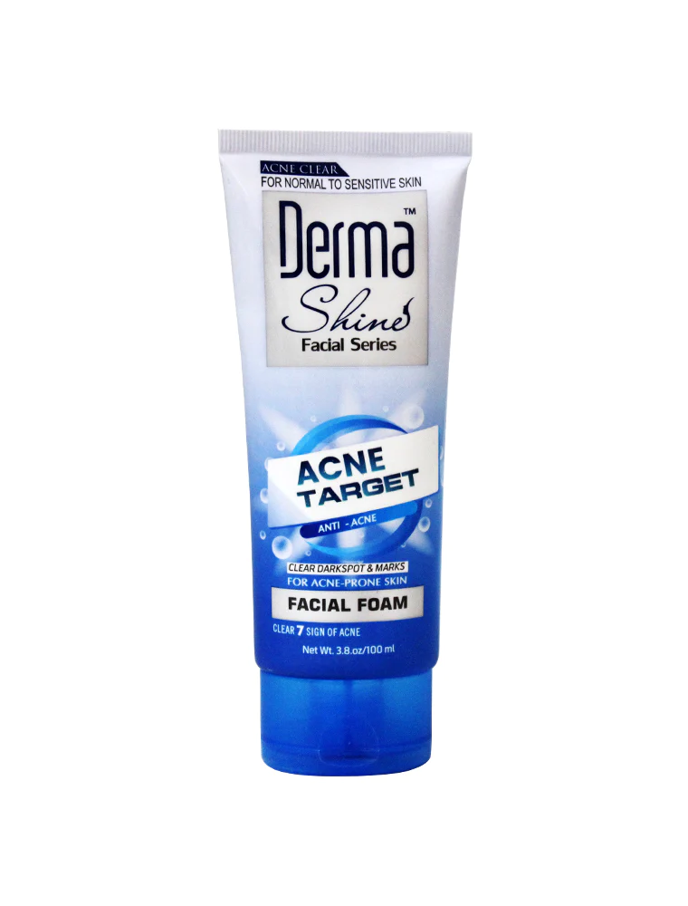 Derma Shine Facial Tube Face Wash Acne 100Ml