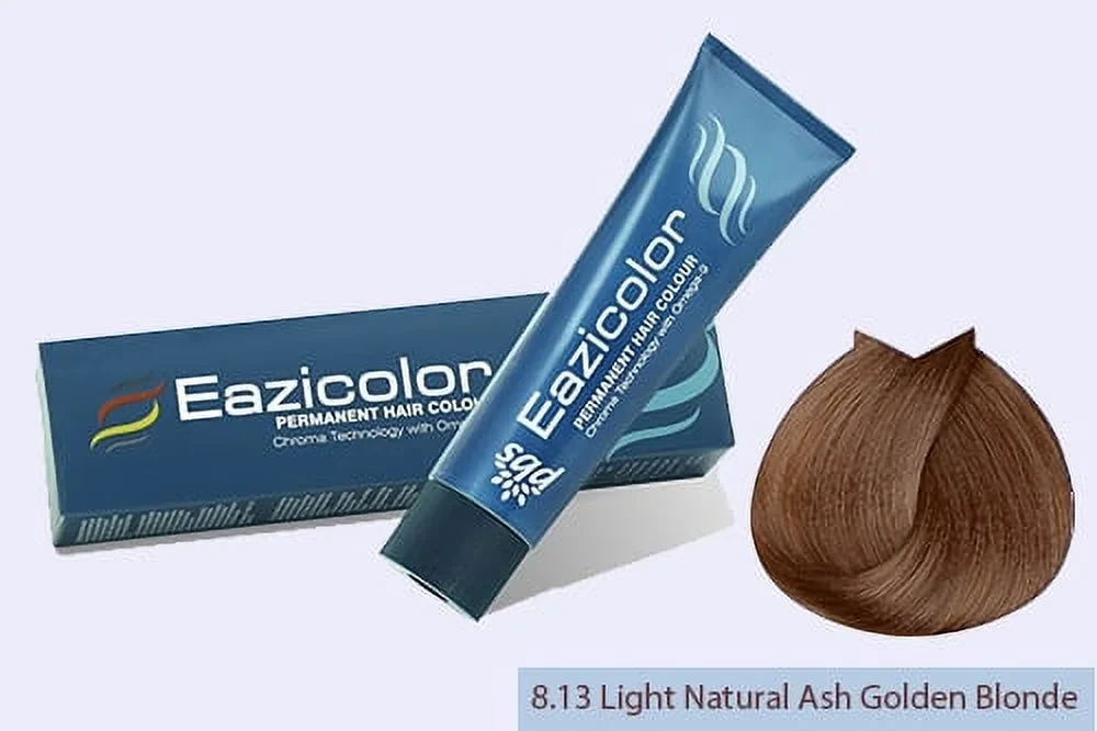 Eazicolor Tube 8.13 Light Natural Ash Golden Blond 60ML