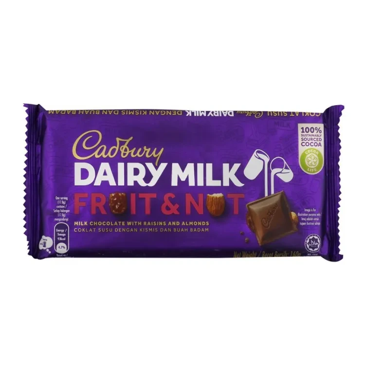 Cadbury Dairy Milk Chocolate Fruit And Nut 160G