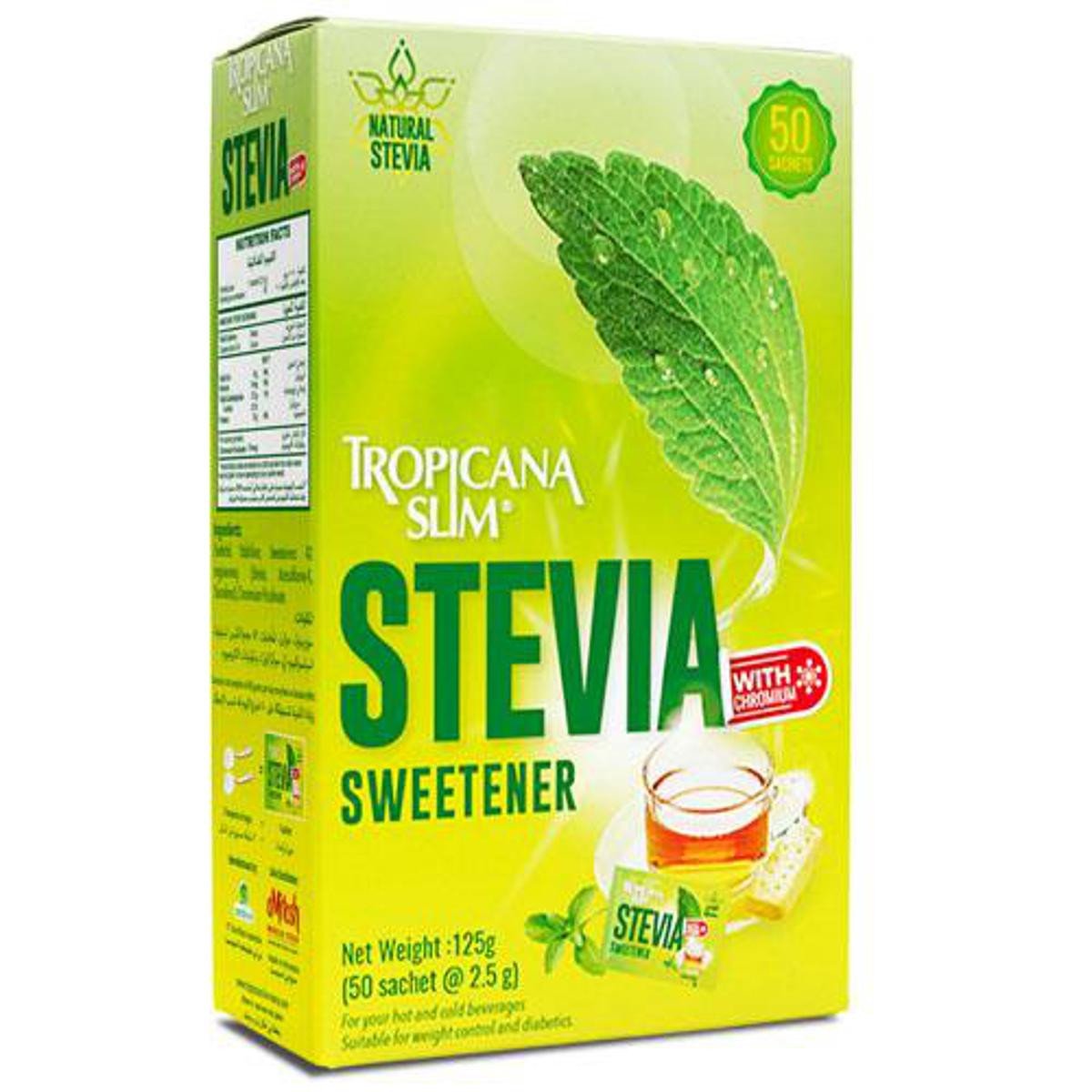 Tropicana Slim Stevia Sweetener 50 Sachet