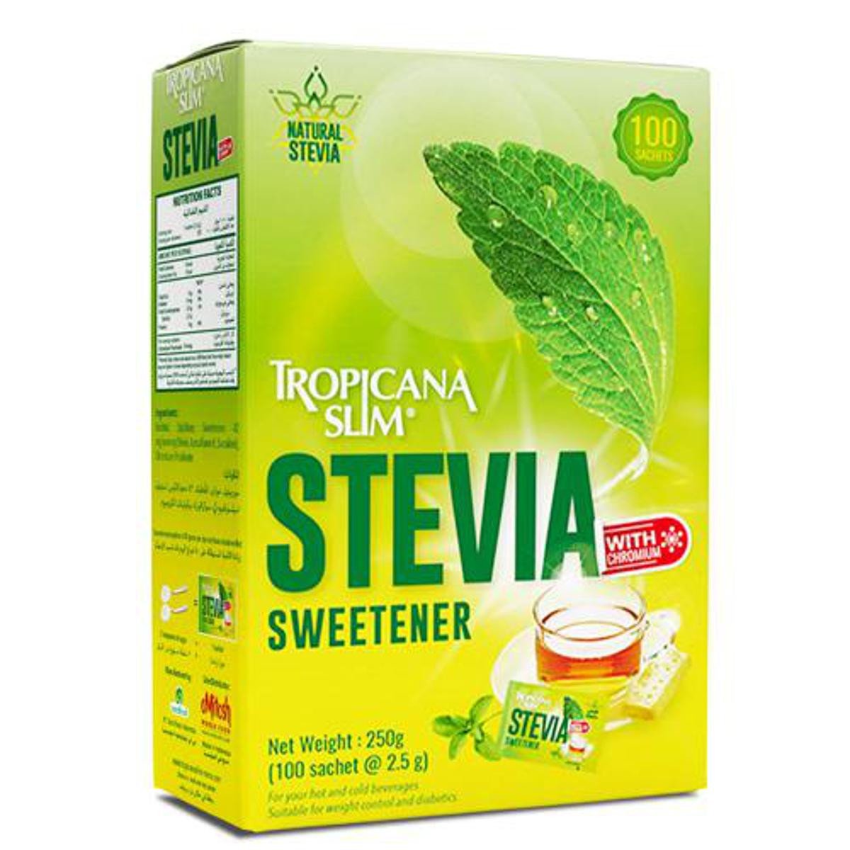 Tropicana Slim Stevia Sweetener 100 Sachet