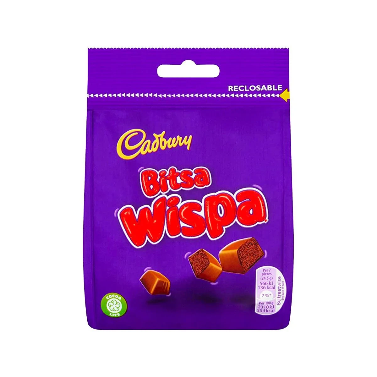 Cadbury Chocolate Pouch Bitsa Wispa 95G