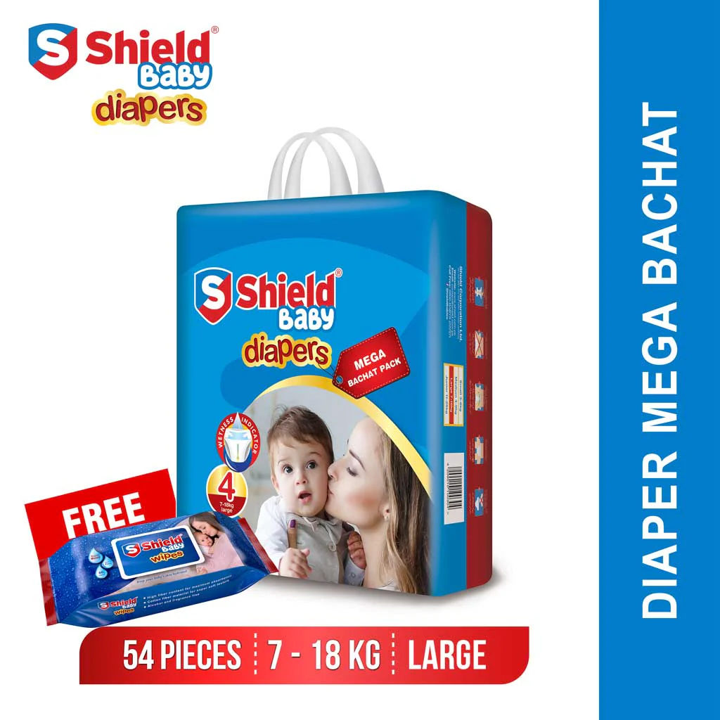 Shield Diapers 4-L 54P